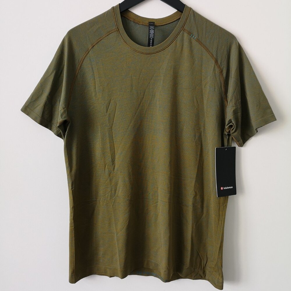 NWT LULULEMON CAPB/GLSC Gold Blue Metal Vent Tech SS 2.0 Top Shirt Men's XXL